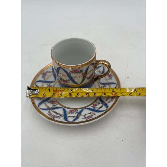 A Special Place 2003 Floral & Gold Trim Porcelain Espresso Cup & Saucer Set - Picture 4 of 5